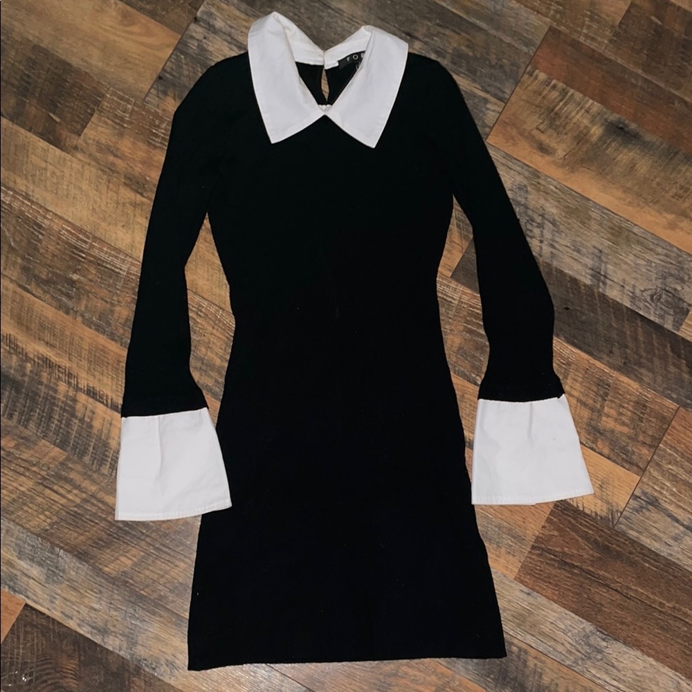 Elegant Black and White Dress